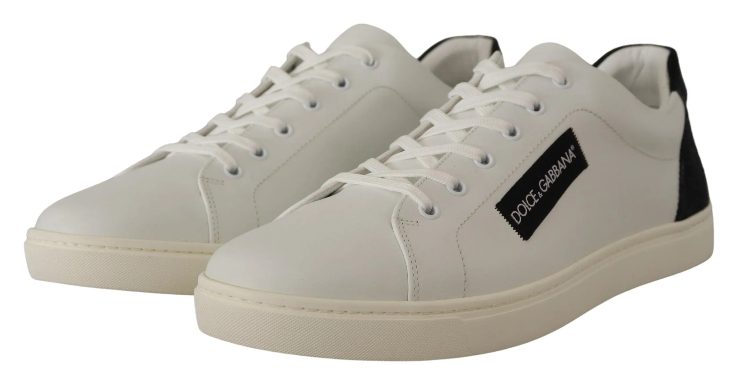 Elegant White Leather Low Top Sneakers sold by Louxly product image thumbnail 2