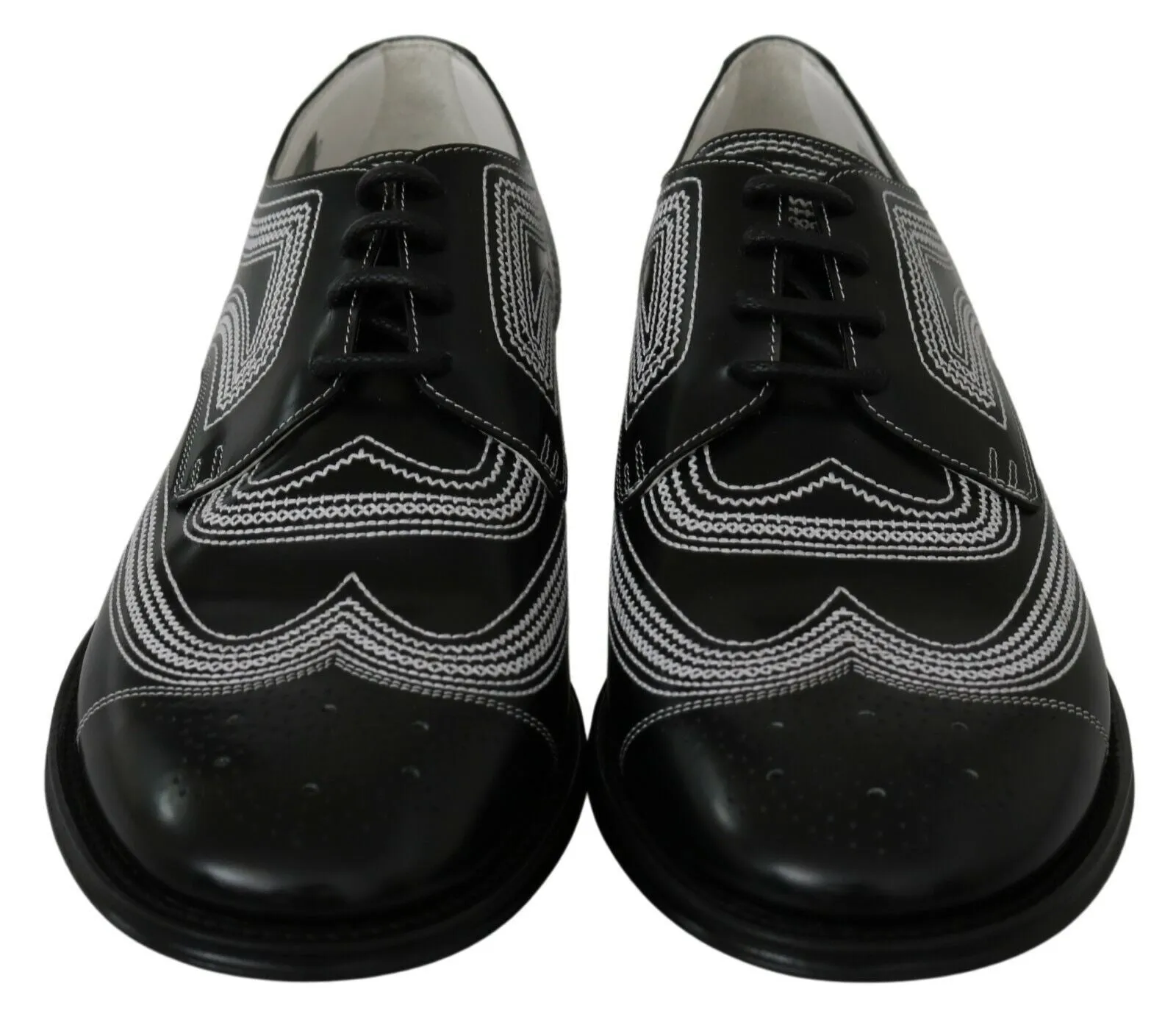 Elegant Black and White Derby Shoes sold by Louxly product image thumbnail 5