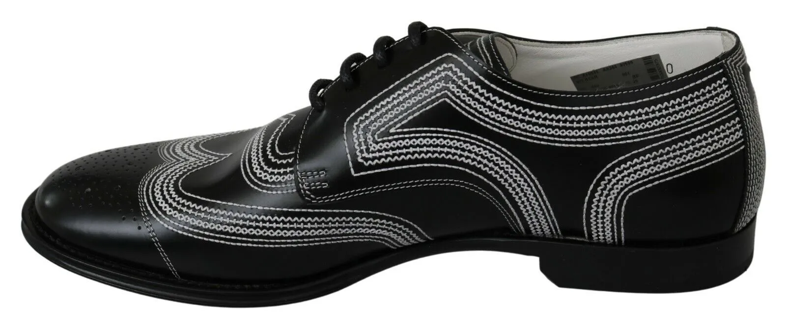 Elegant Black and White Derby Shoes sold by Louxly product image thumbnail 2