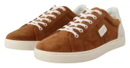 Elegant Two-Tone Leather Sneakers sold by Louxly