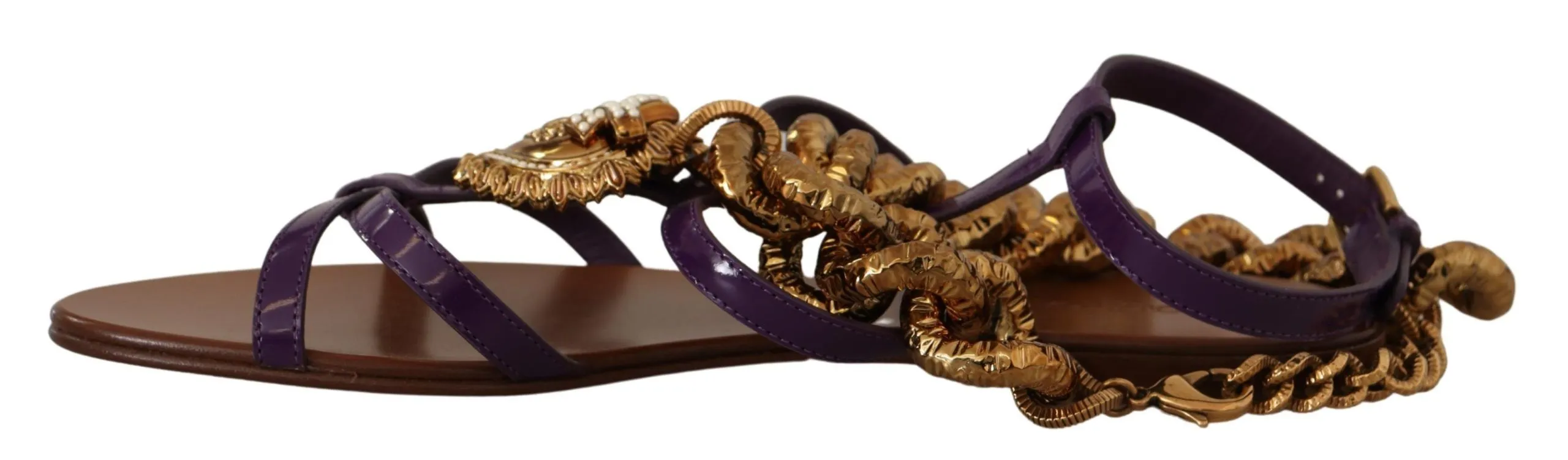 Purple Heart Chain Gladiator Flats sold by Louxly product image thumbnail 5