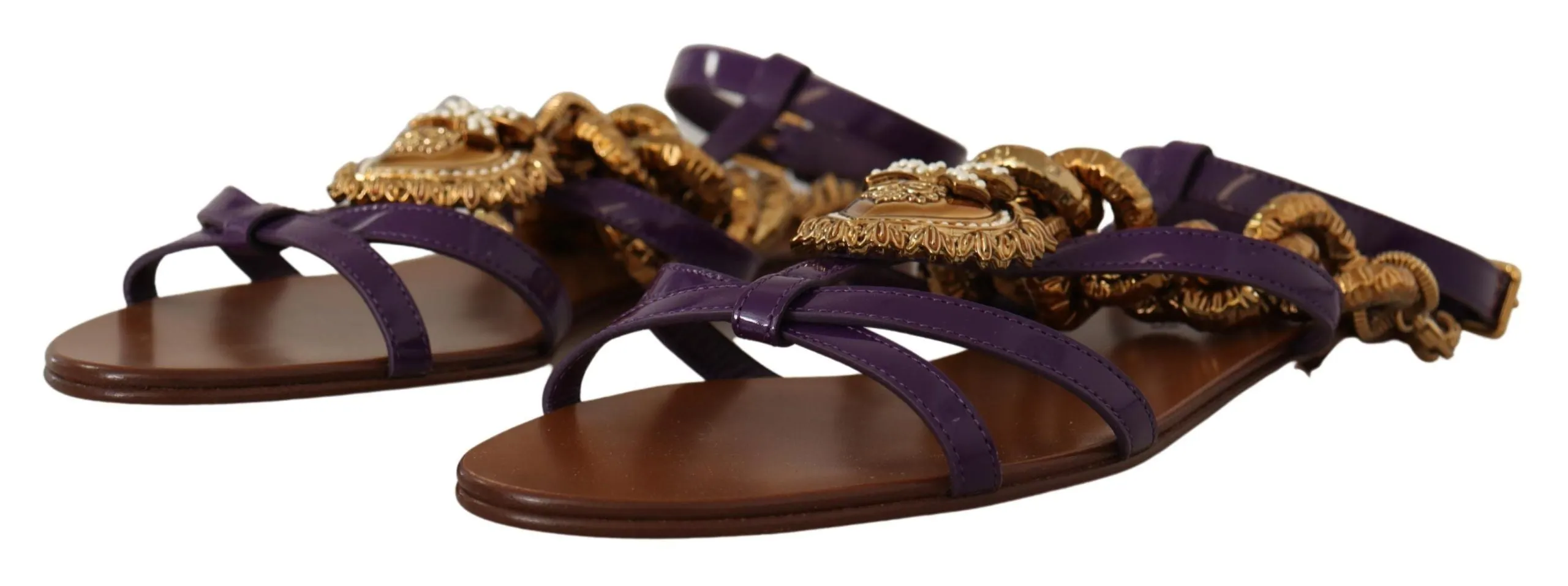 Purple Heart Chain Gladiator Flats sold by Louxly product image thumbnail 3