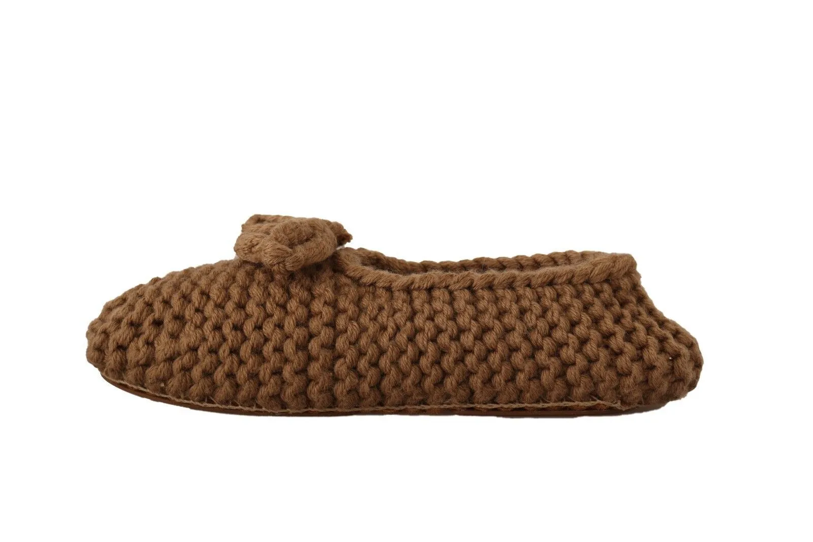 Elegant Wool Knit Ballerina Flats in Brown sold by Louxly product image thumbnail 5