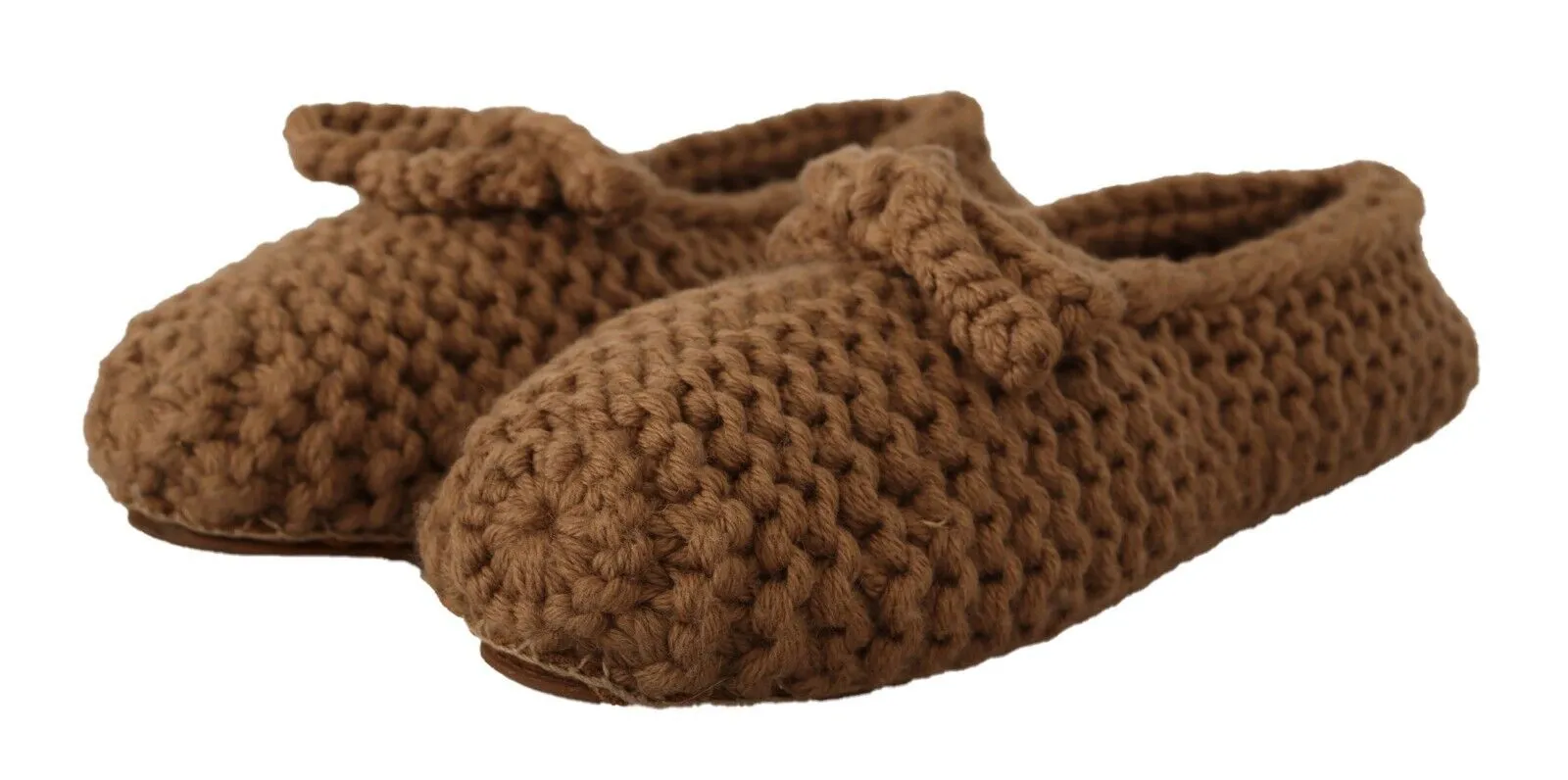 Elegant Wool Knit Ballerina Flats in Brown sold by Louxly product image thumbnail 3