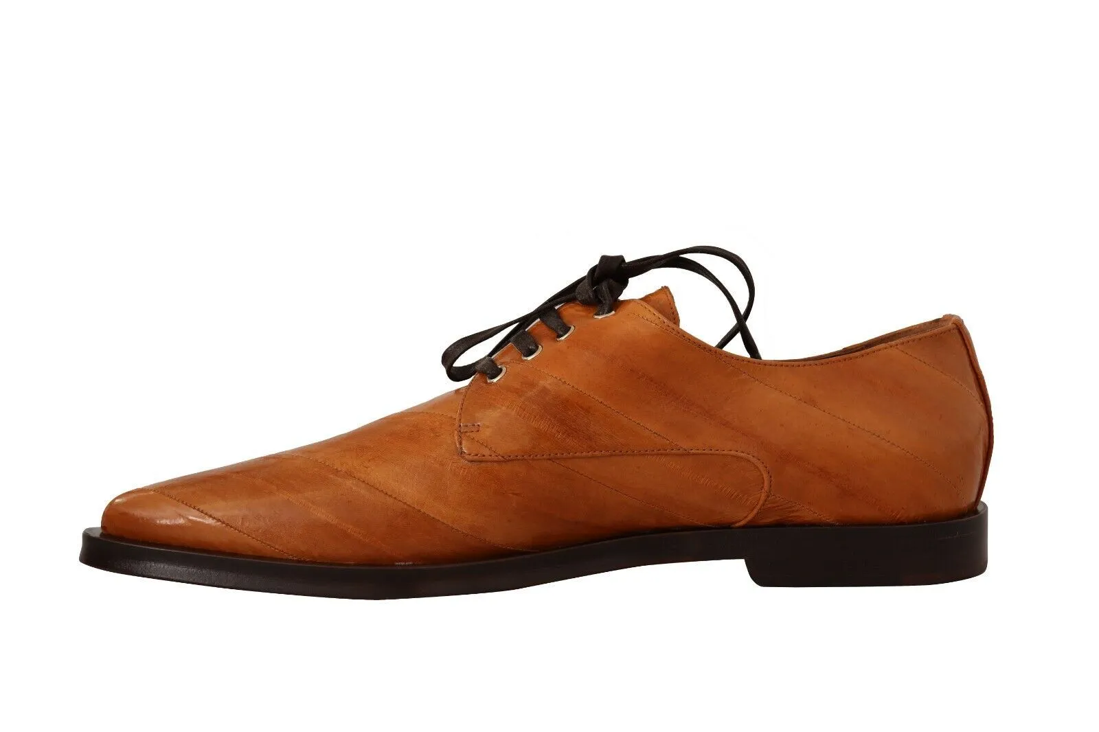 Elegant Eel Leather Lace-Up Formal Flats sold by Louxly product image thumbnail 5