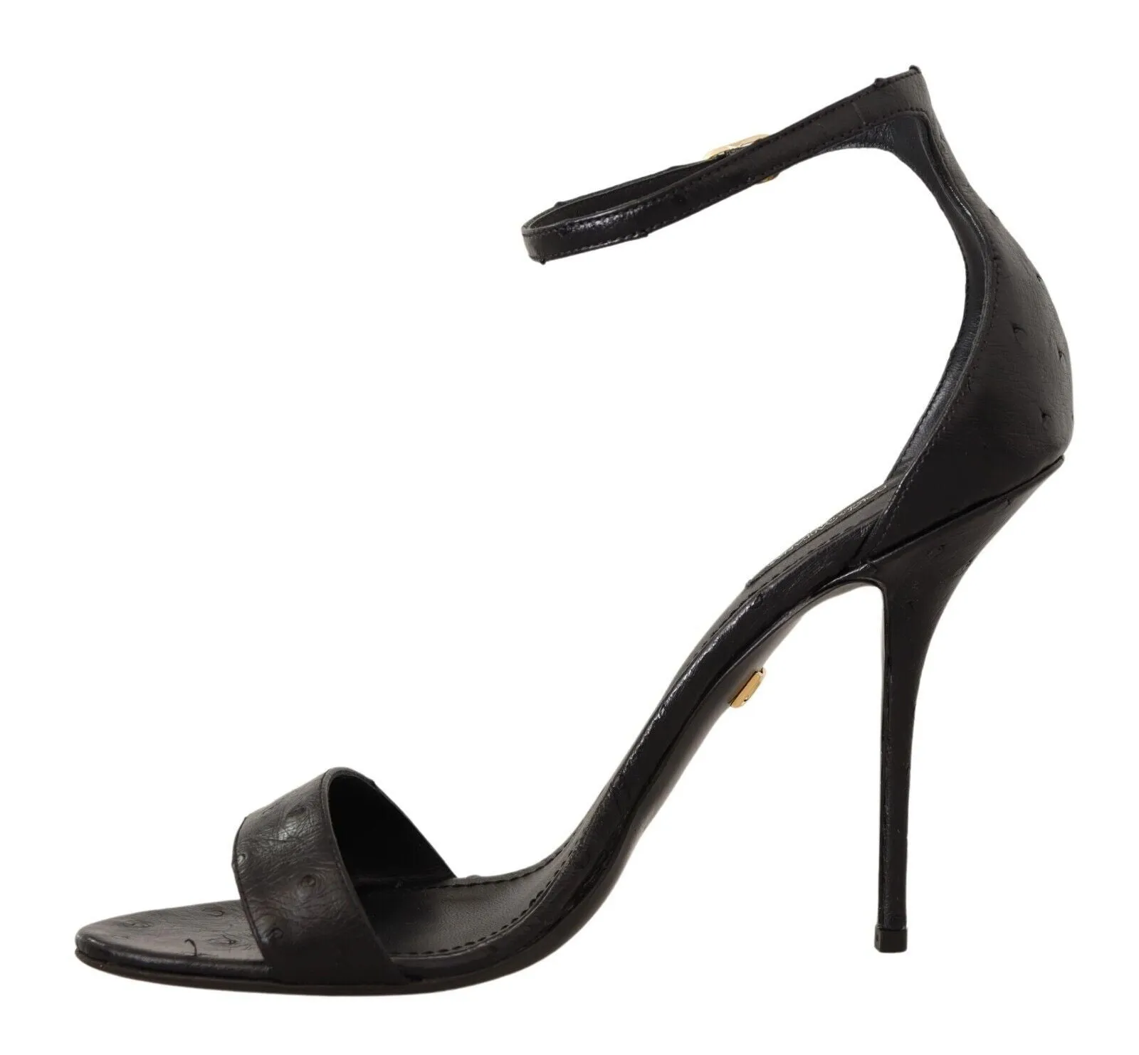 Elegant Ostrich Leather Ankle Strap Heels sold by Louxly product image thumbnail 5