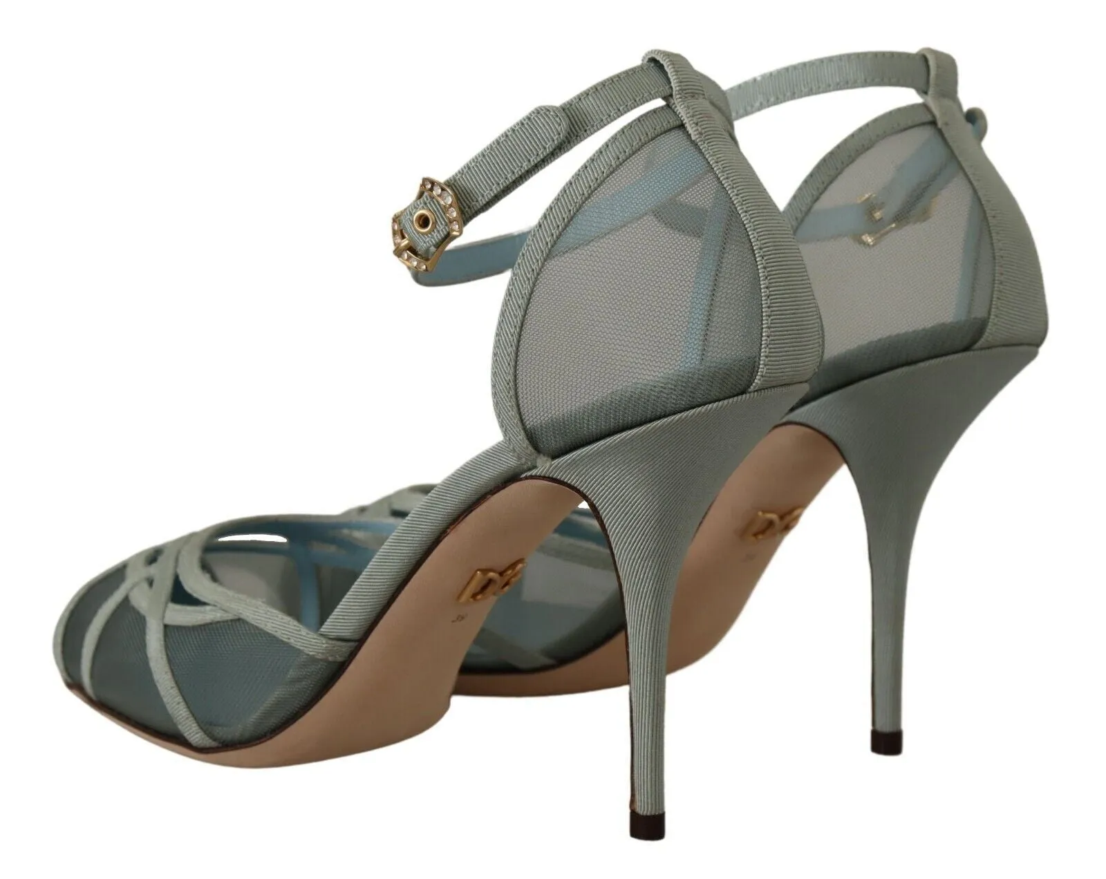 Elegant Blue Mesh Ankle Strap Sandals sold by Louxly product image thumbnail 4