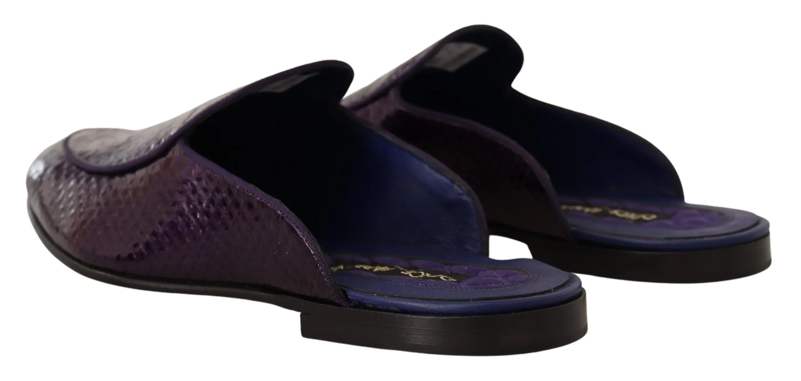 Purple Exotic Python Leather Slides sold by Louxly product image thumbnail 5