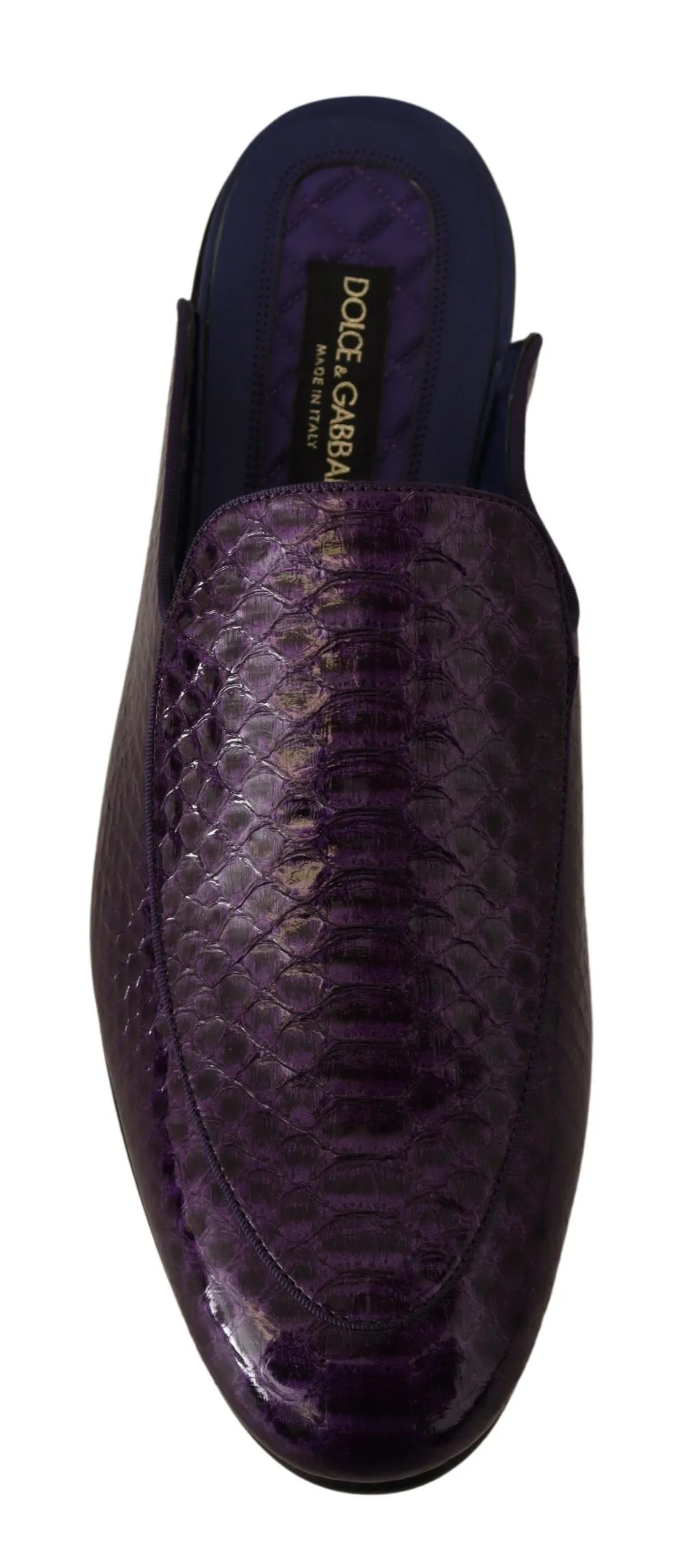 Purple Exotic Python Leather Slides sold by Louxly product image thumbnail 2