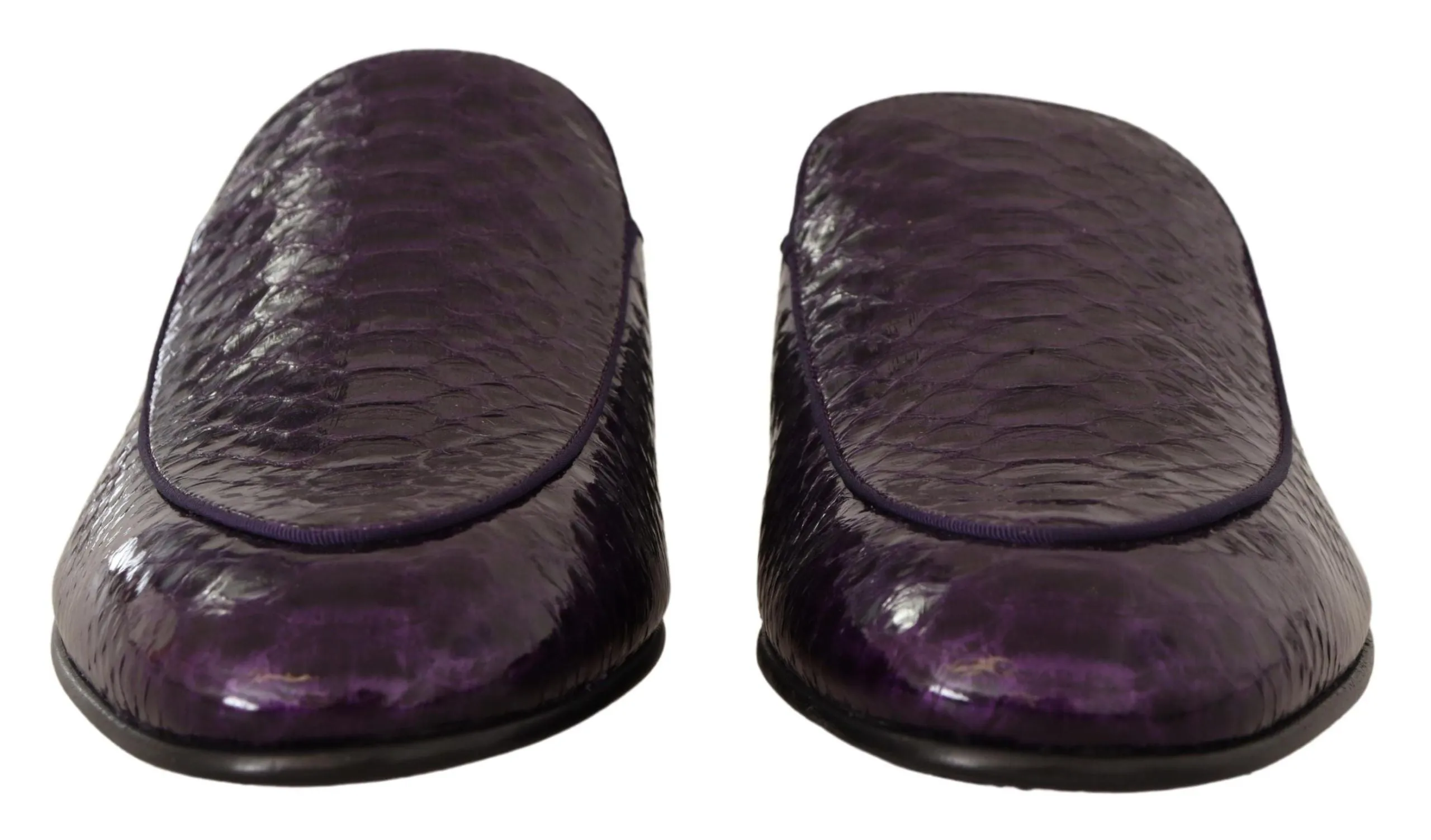 Purple Exotic Python Leather Slides sold by Louxly product image thumbnail 3