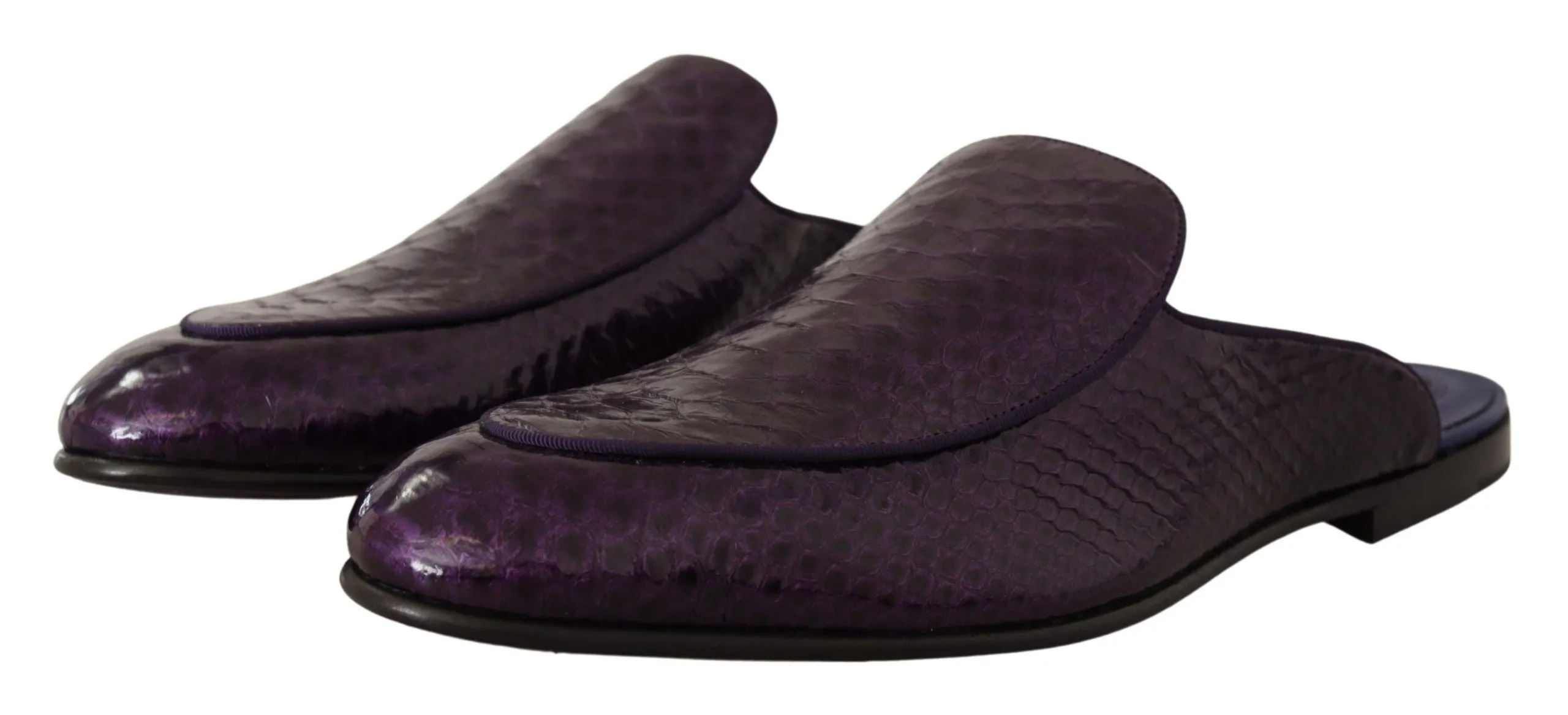 Purple Exotic Python Leather Slides sold by Louxly product image thumbnail 4