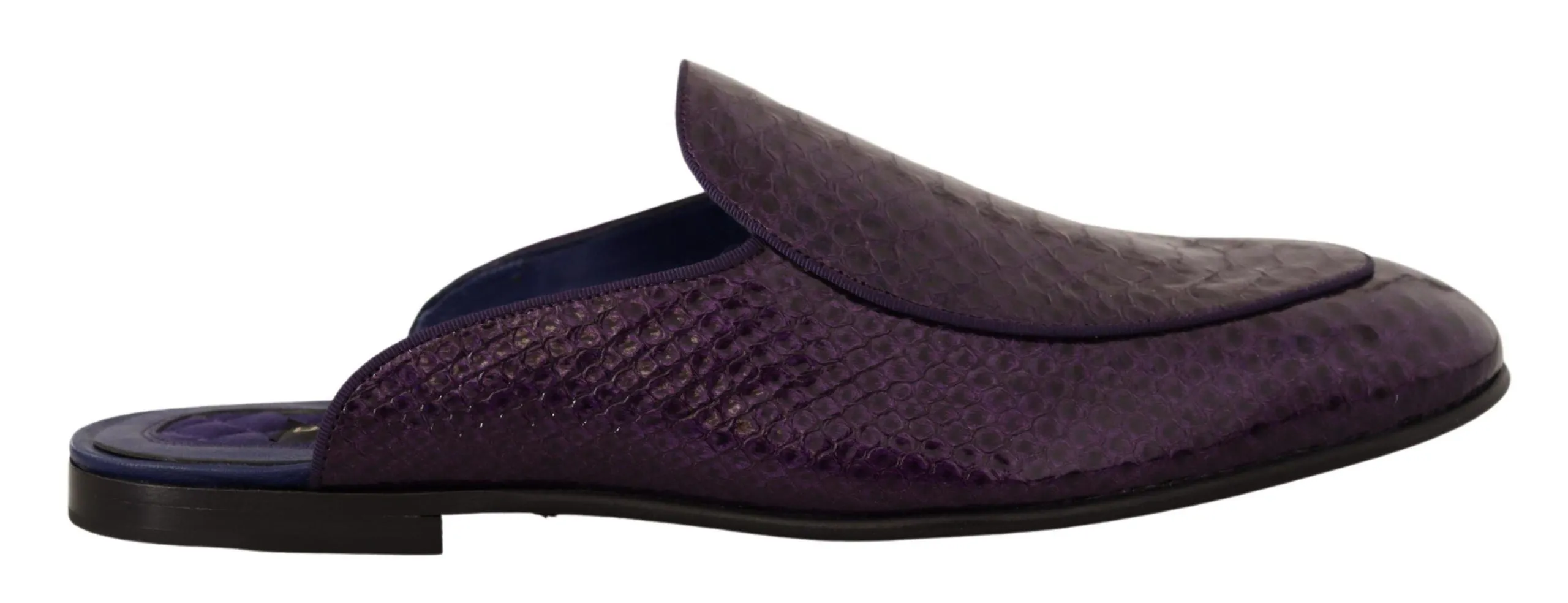Purple Exotic Python Leather Slides sold by Louxly
