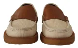 Elegant White Crocodile Leather Loafers sold by Louxly