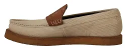 Elegant White Crocodile Leather Loafers sold by Louxly