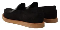 Elegant Black Alligator Leather Loafers sold by Louxly