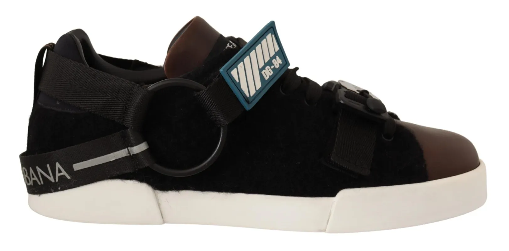 Shearling-Trimmed Leather Sneakers sold by Louxly