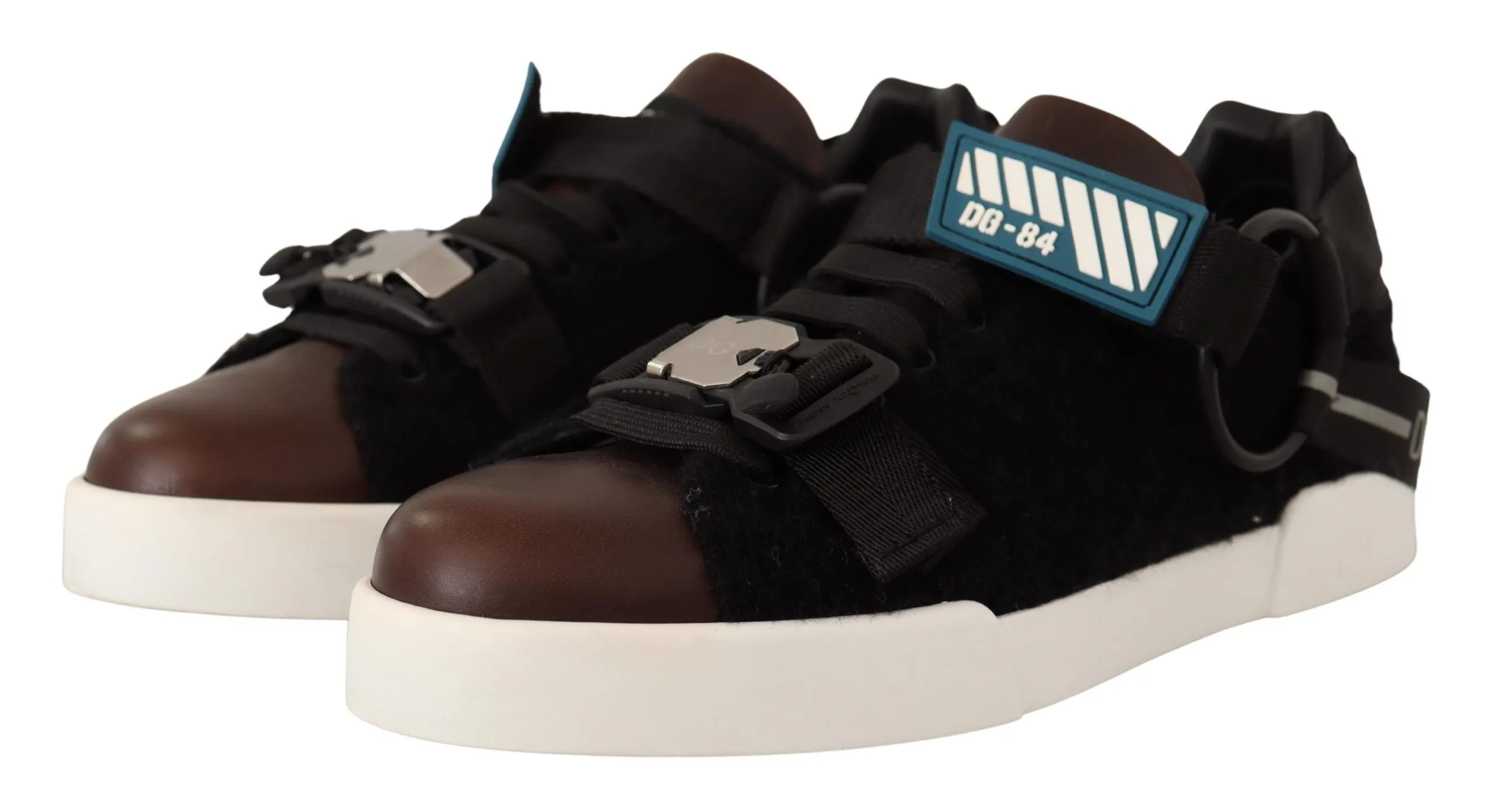 Shearling-Trimmed Leather Sneakers sold by Louxly product image thumbnail 2