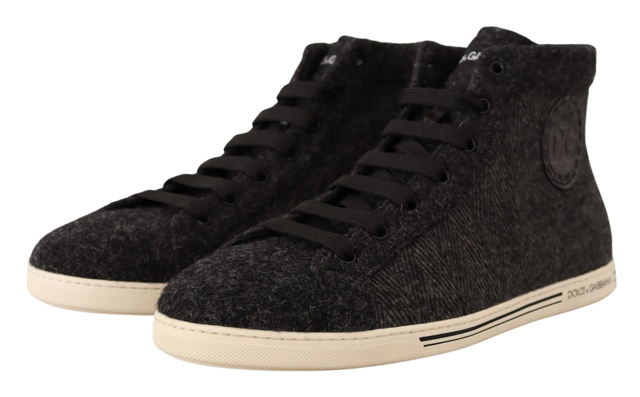 Elegant High Top Cotton/Wool Sneakers sold by Louxly product image thumbnail 2