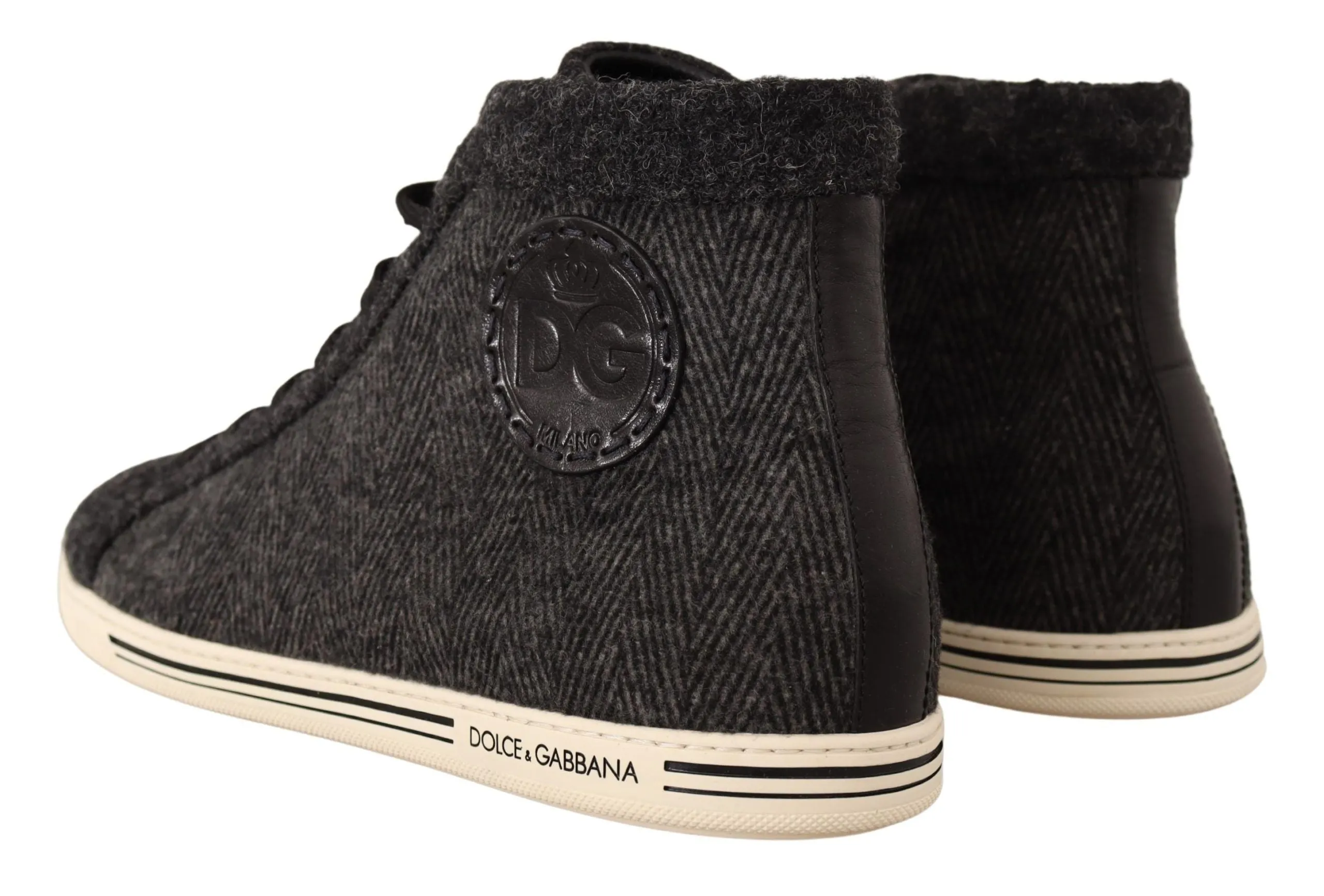 Elegant High Top Cotton/Wool Sneakers sold by Louxly product image thumbnail 3