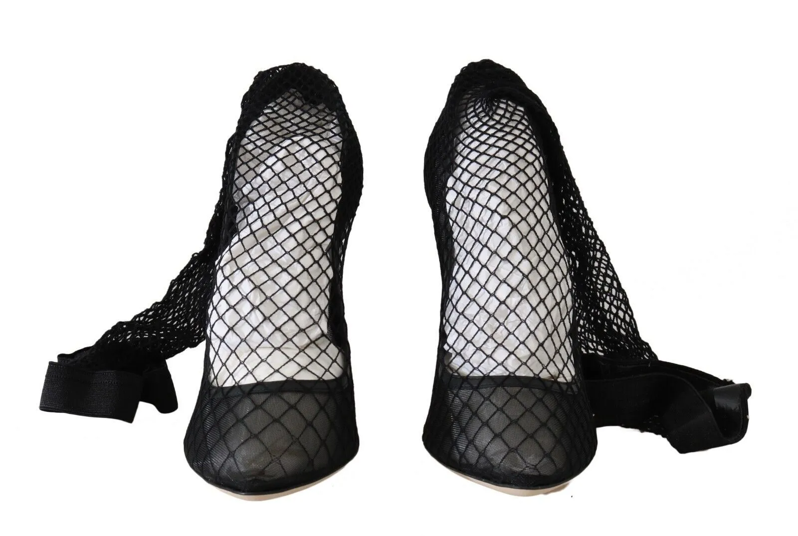 Elegant Netted Sock Pumps in Timeless Black sold by Louxly product image thumbnail 3