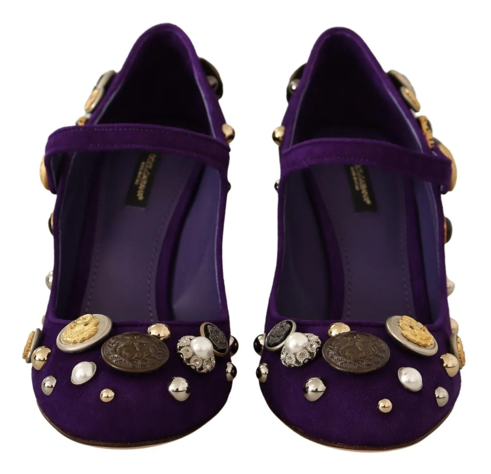Elegant Suede Heels with Jewel Buttons sold by Louxly product image thumbnail 2