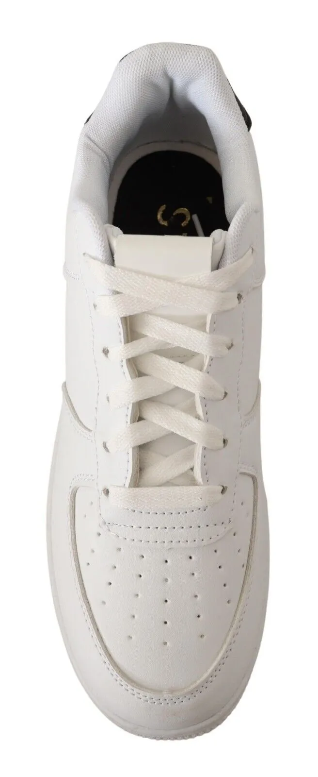 Chic White Leather Low Top Sneakers sold by Louxly product image thumbnail 4