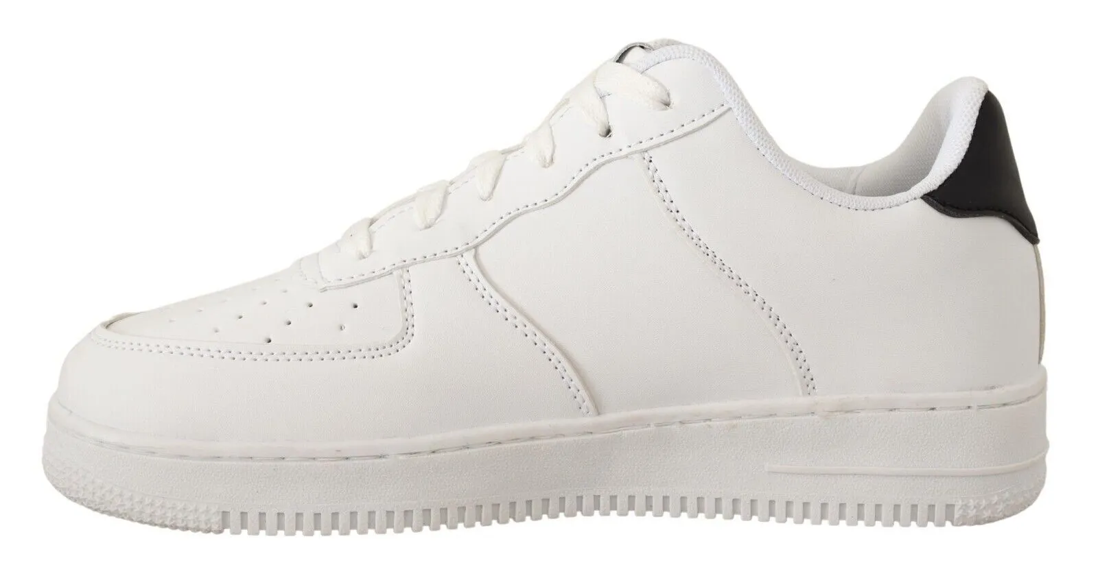 Chic White Leather Low Top Sneakers sold by Louxly product image thumbnail 2