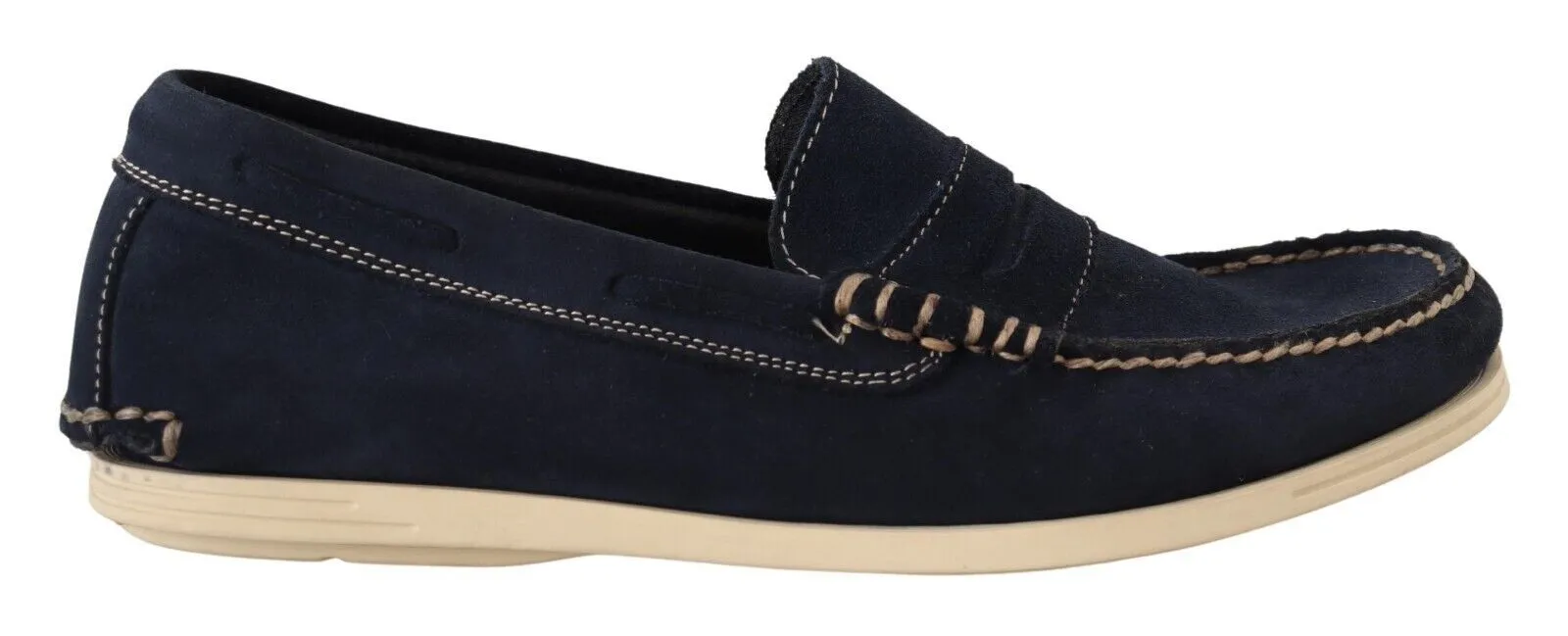 Chic Suede Blue Moccasins for Men sold by Louxly
