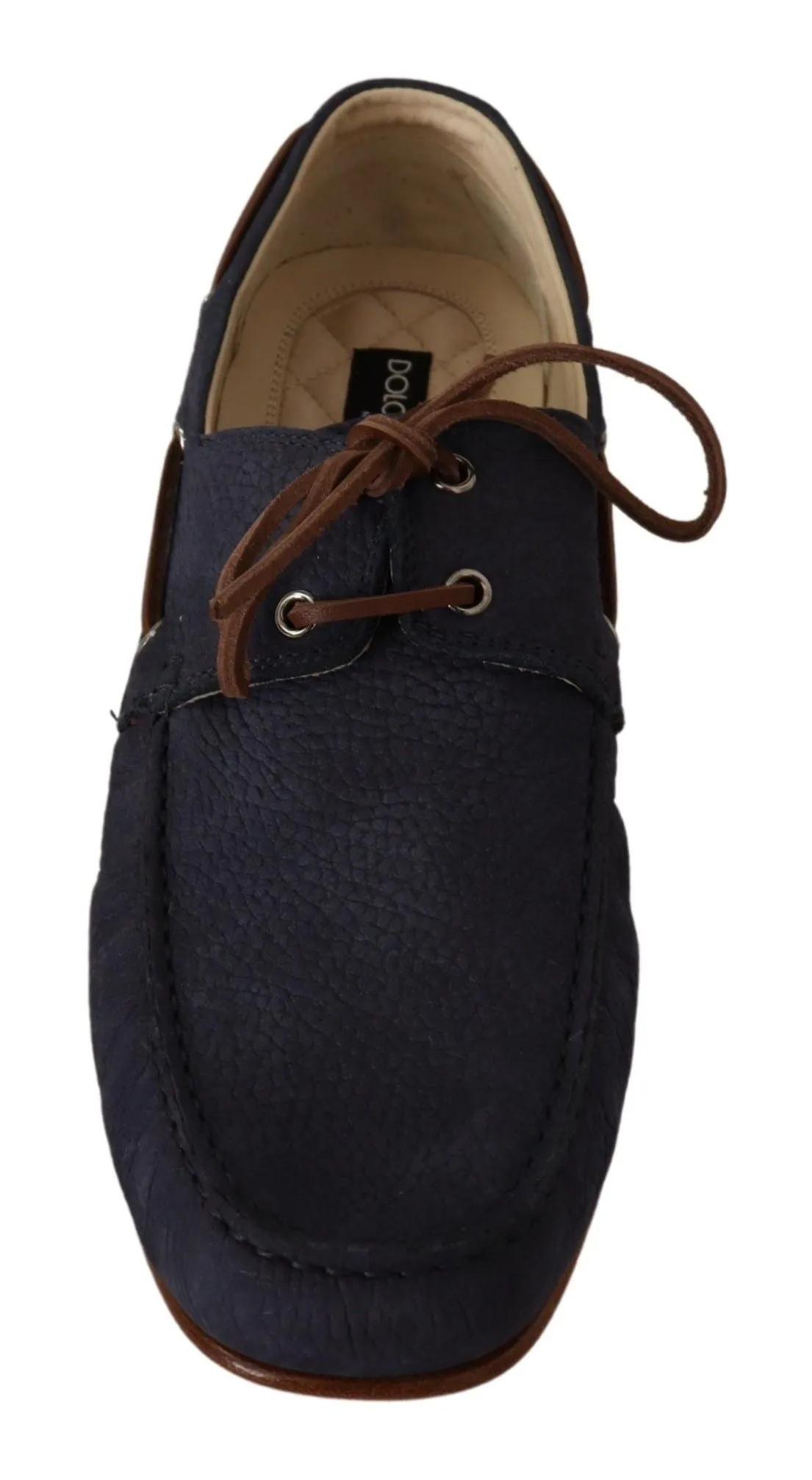 Elegant Blue & Brown Leather Boat Shoes sold by Louxly product image thumbnail 4
