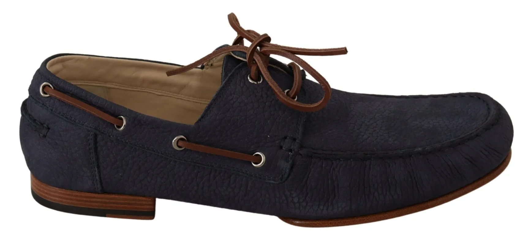 Elegant Blue & Brown Leather Boat Shoes sold by Louxly