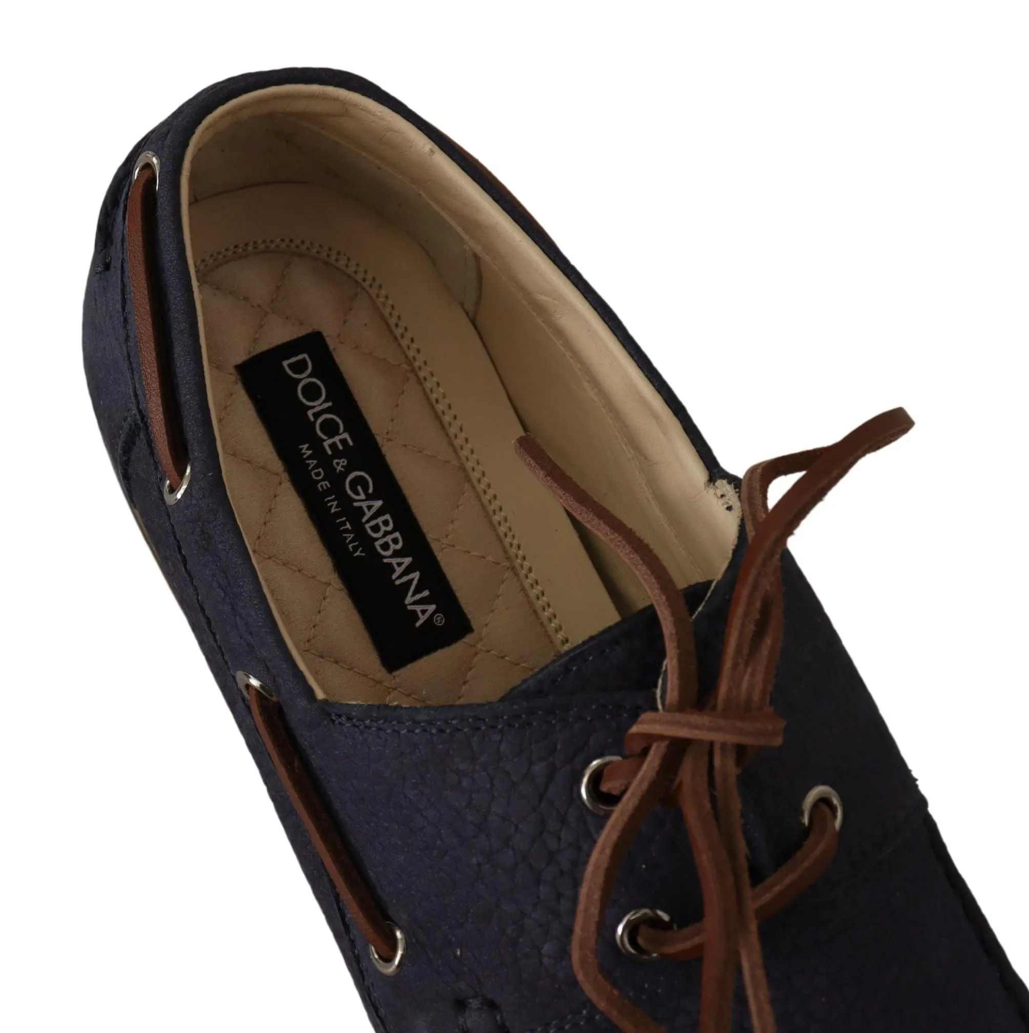 Elegant Blue & Brown Leather Boat Shoes sold by Louxly product image thumbnail 5
