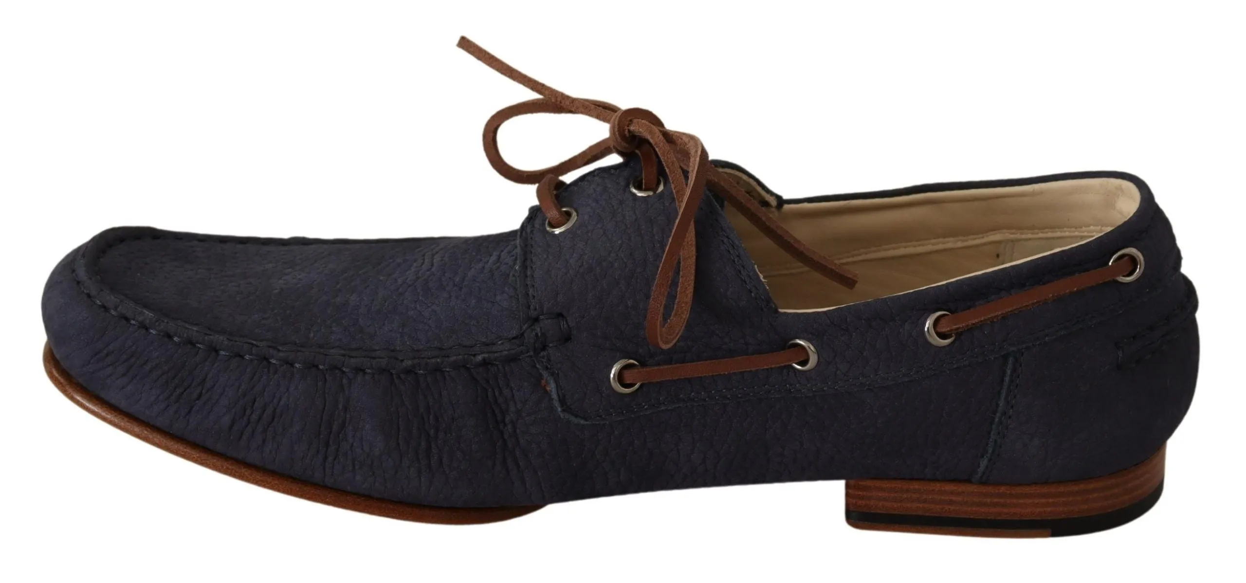 Elegant Blue & Brown Leather Boat Shoes sold by Louxly product image thumbnail 2