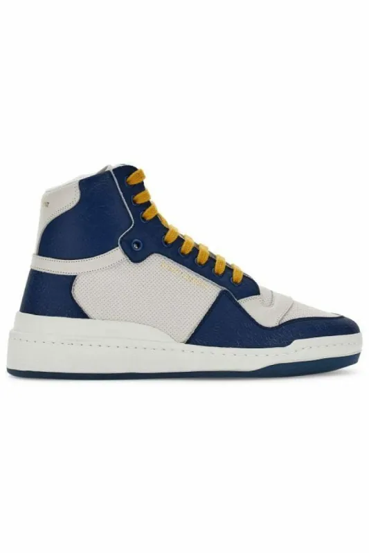 Elevate Your Style with Mid-Top Blue Luxury Sneakers sold by Louxly