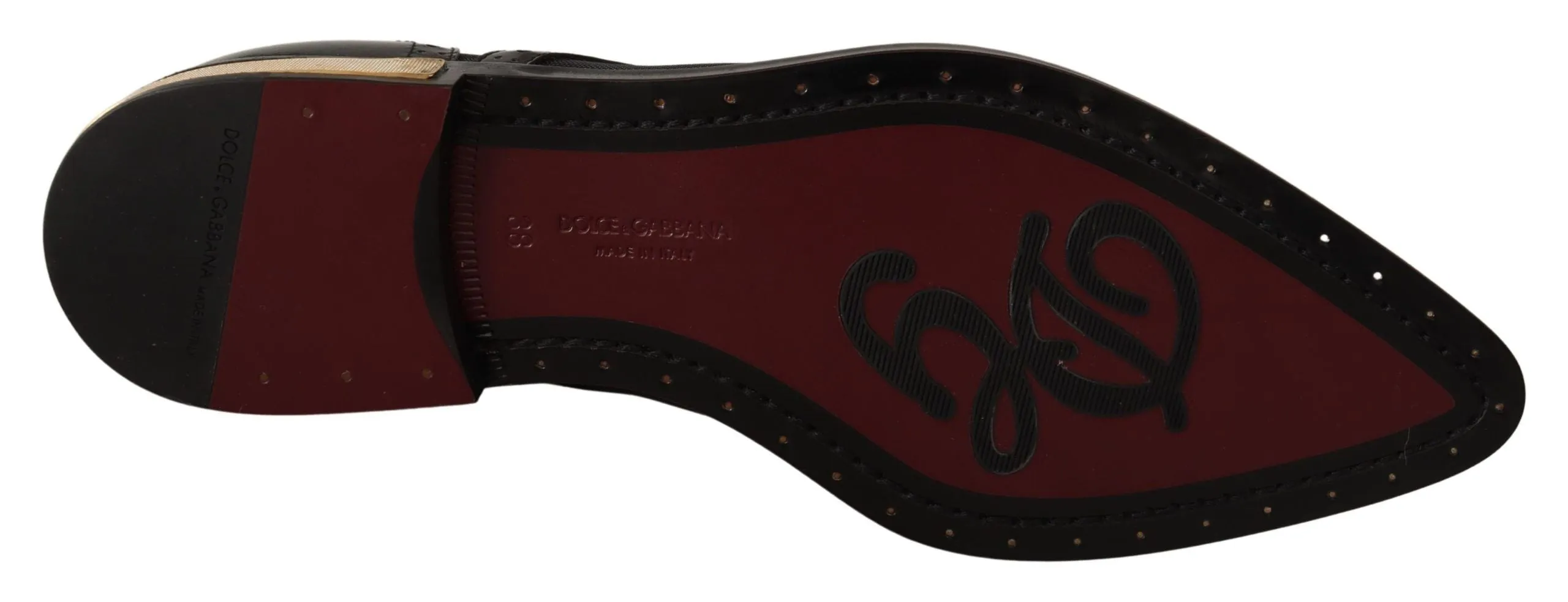 Elegant Gold-Trimmed Black Oxford Lace-Ups sold by Louxly product image thumbnail 5