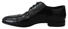 Elegant Black Leather Formal Derby Shoes sold by Louxly