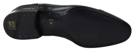 Elegant Black Leather Formal Derby Shoes sold by Louxly
