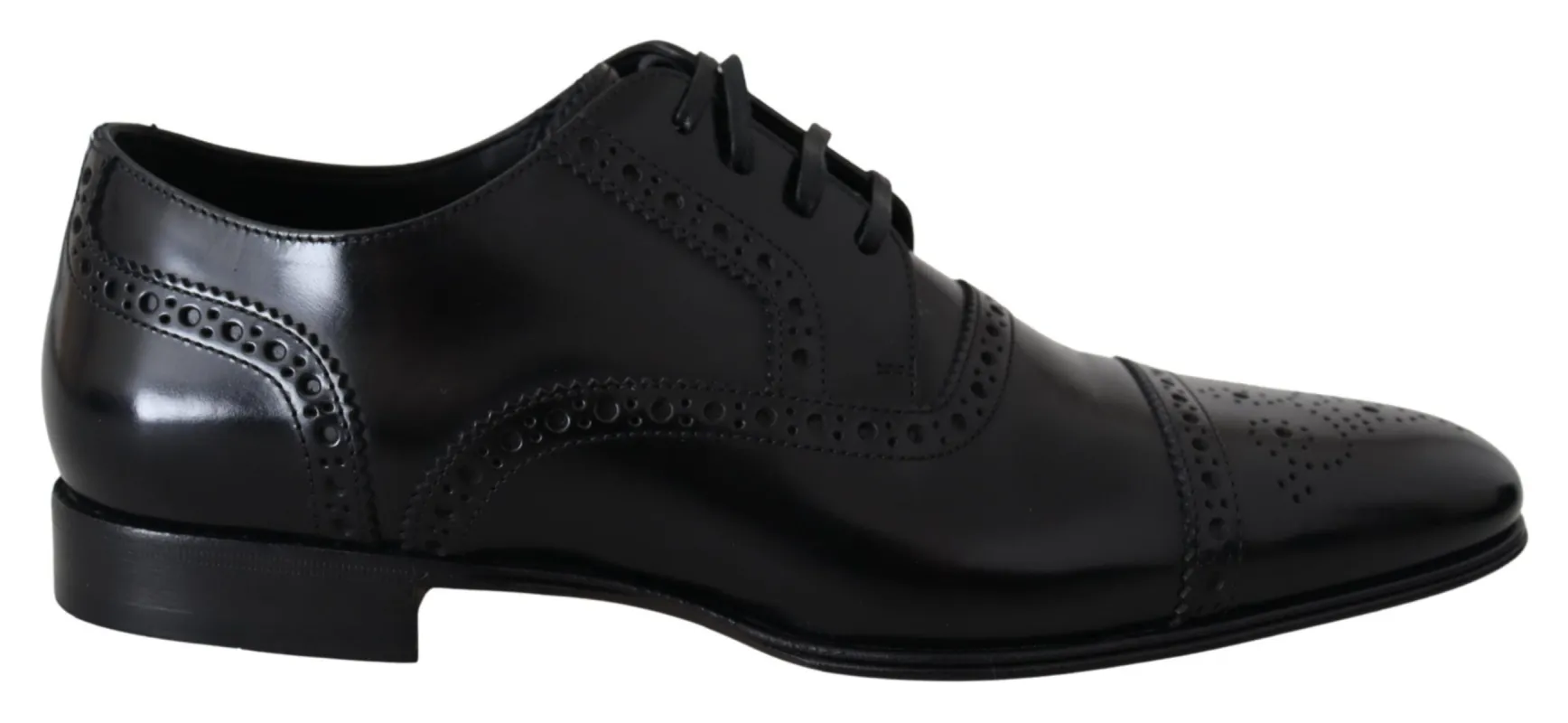 Elegant Black Leather Formal Derby Shoes sold by Louxly
