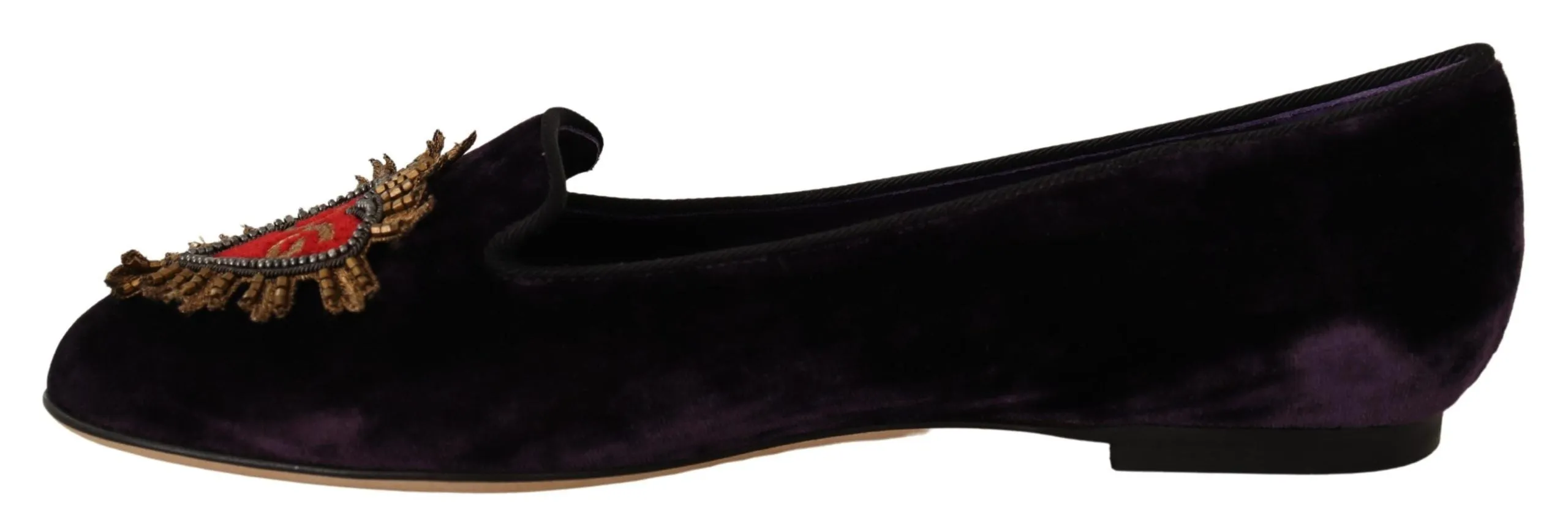 Chic Purple Velvet Loafers with Heart Detail sold by Louxly product image thumbnail 4