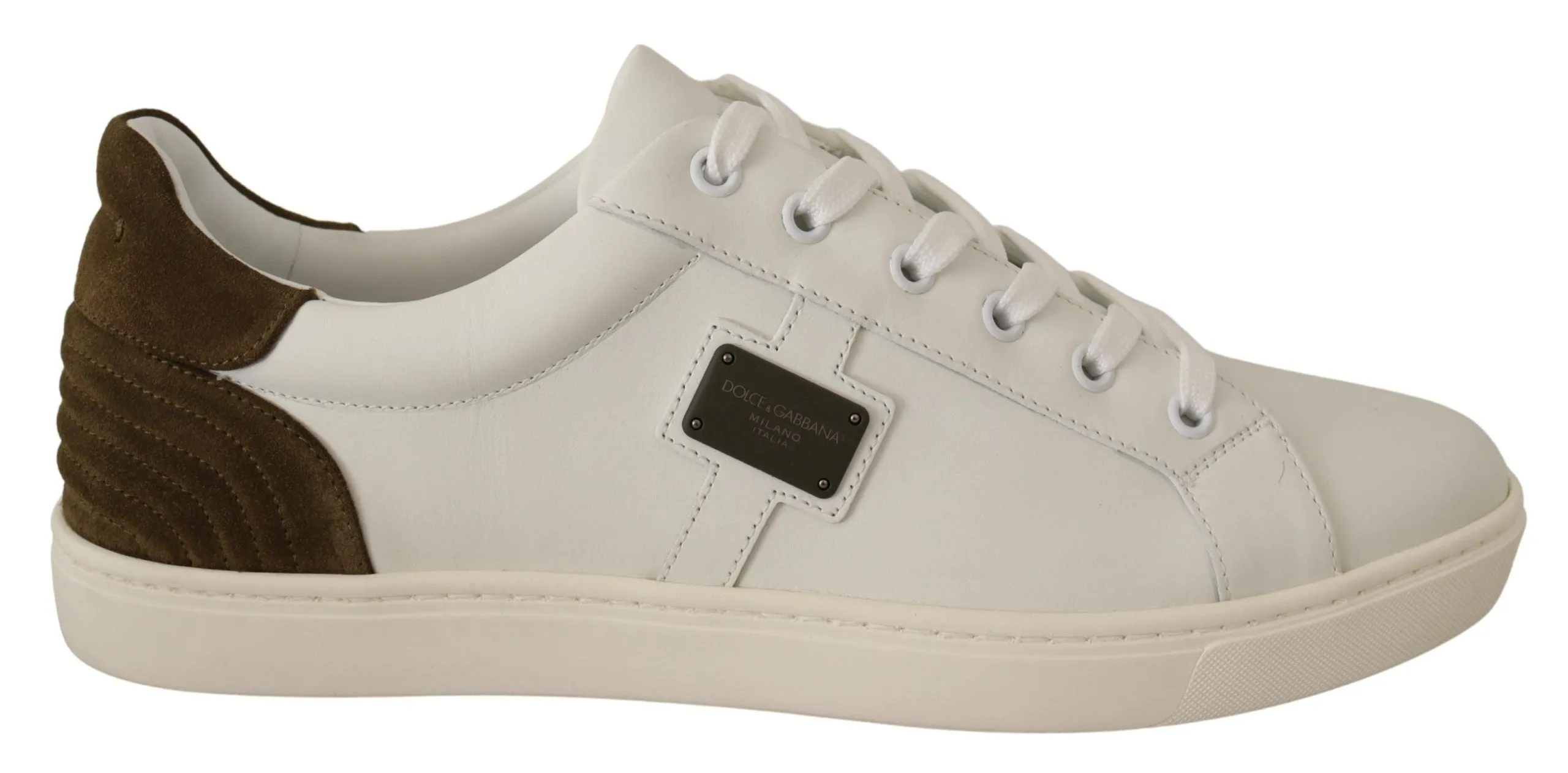 Chic White Leather Sneakers for Men sold by Louxly
