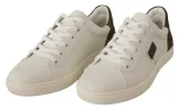 Chic White Leather Sneakers for Men sold by Louxly