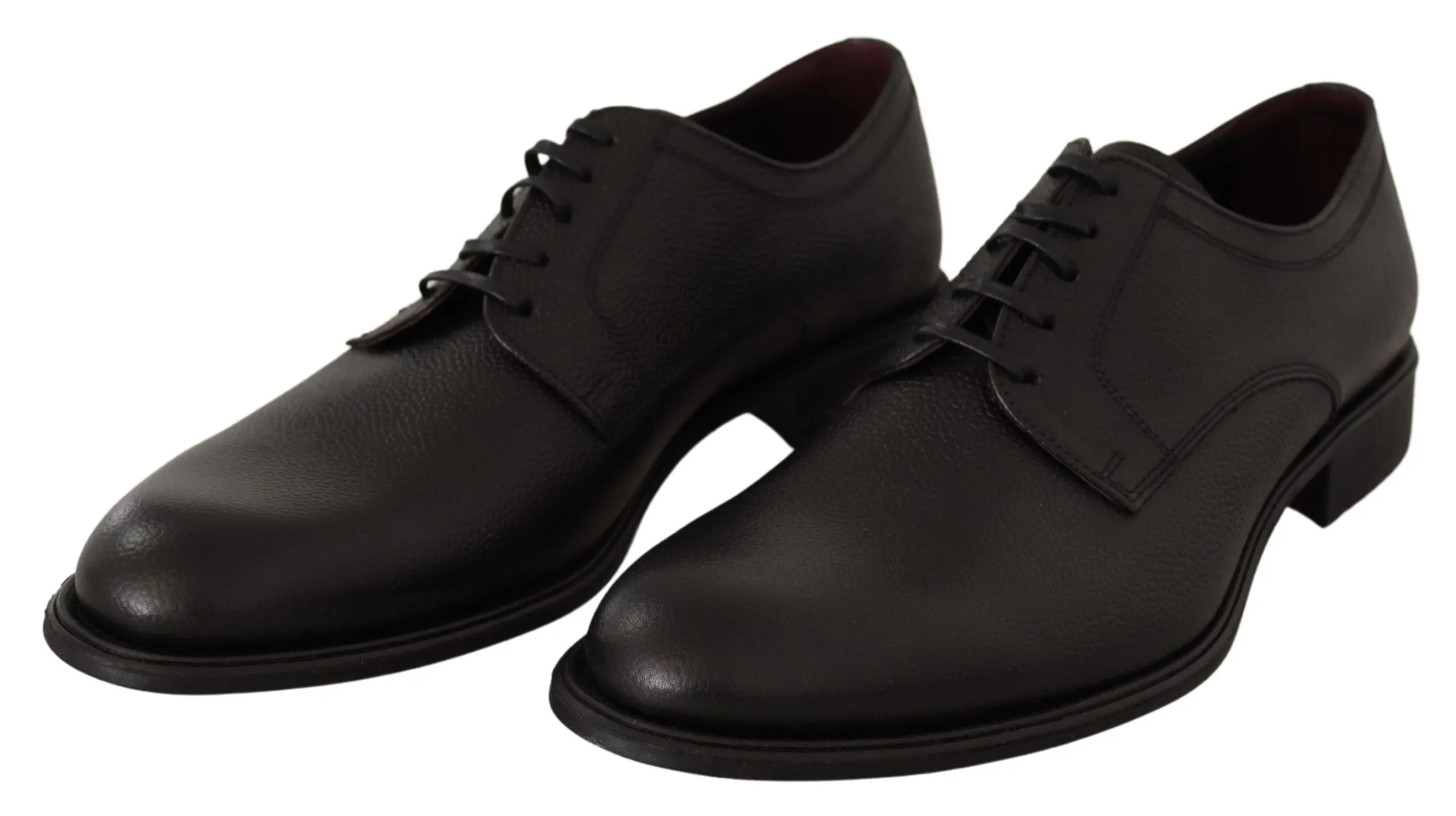 Elegant Black Leather Derby Dress Shoes sold by Louxly product image thumbnail 4