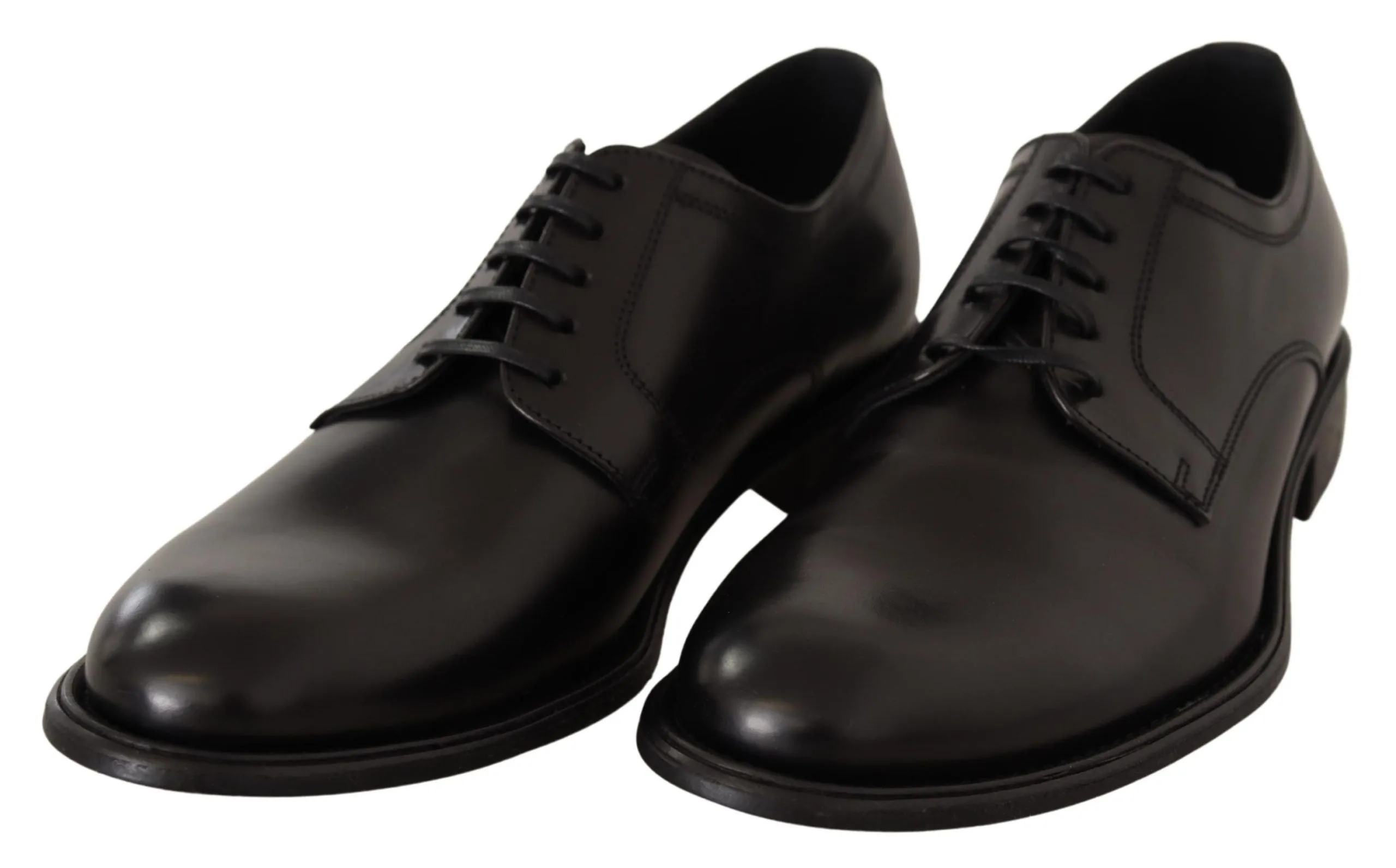 Elegant Black Leather Formal Derby Shoes sold by Louxly product image thumbnail 2