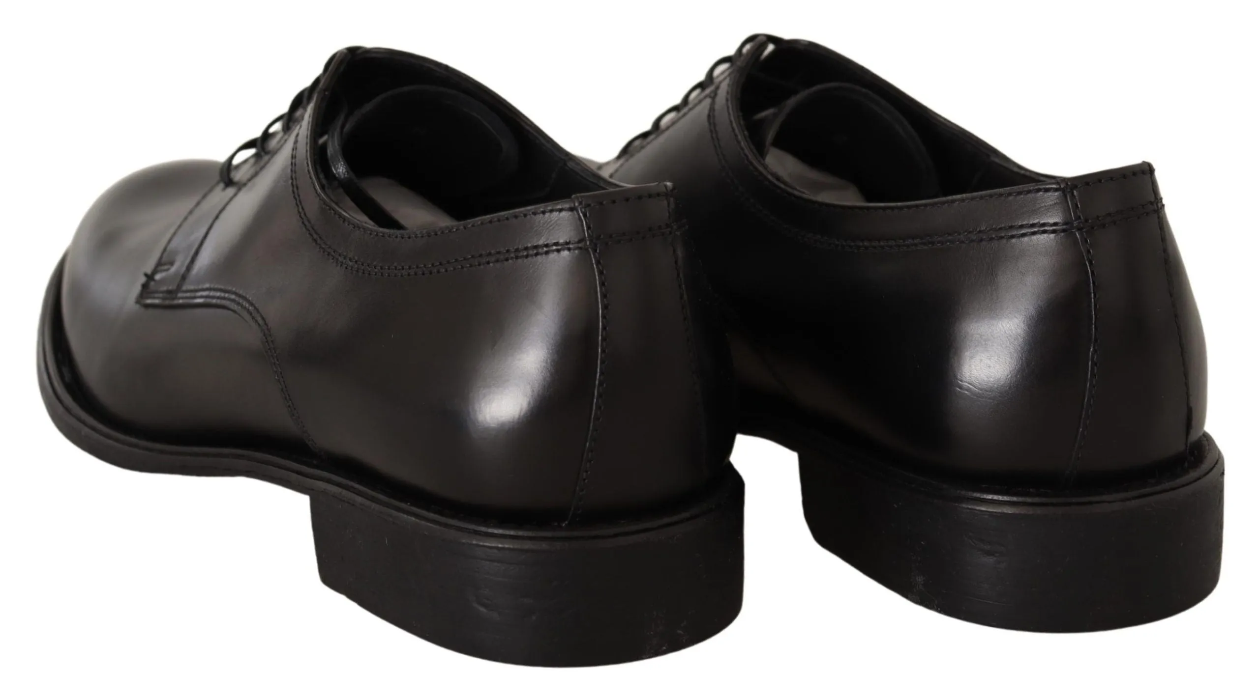 Elegant Black Leather Formal Derby Shoes sold by Louxly product image thumbnail 3