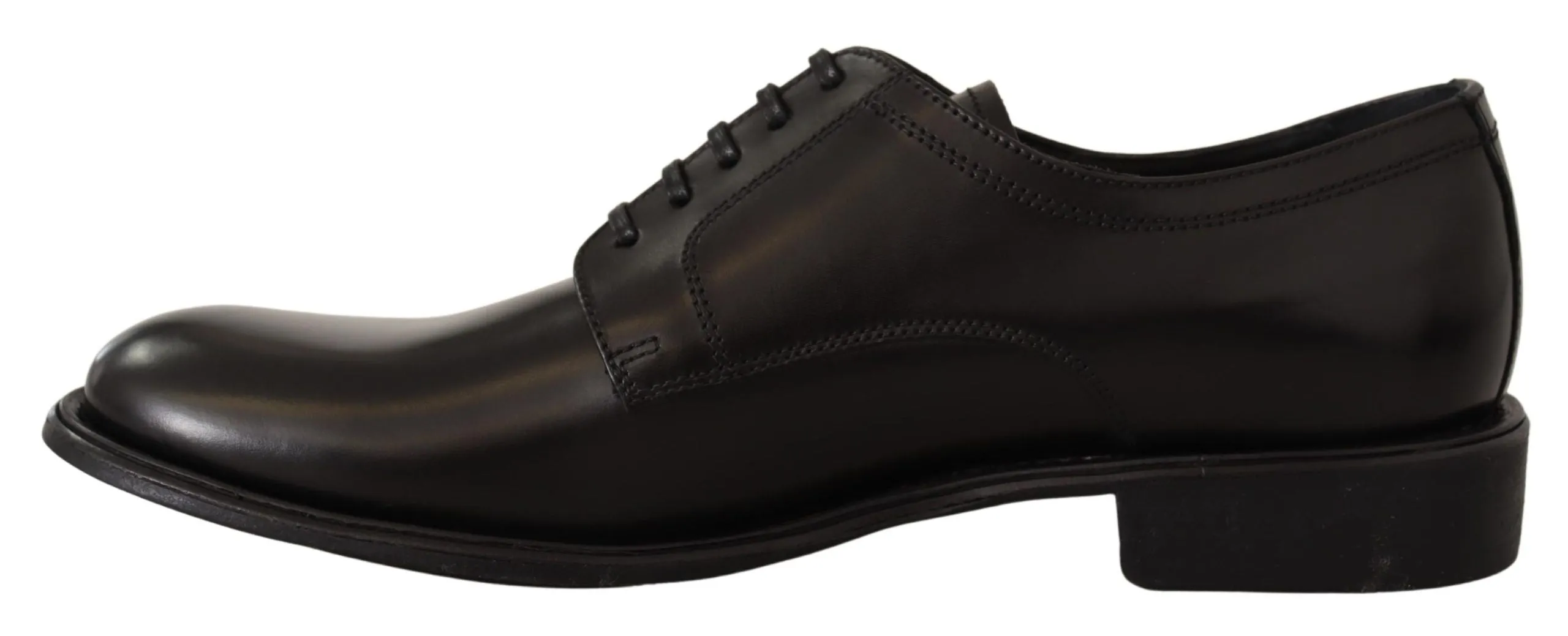 Elegant Black Leather Formal Derby Shoes sold by Louxly product image thumbnail 4