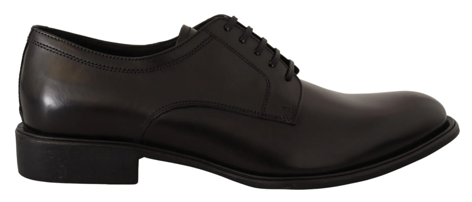 Elegant Black Leather Formal Derby Shoes sold by Louxly