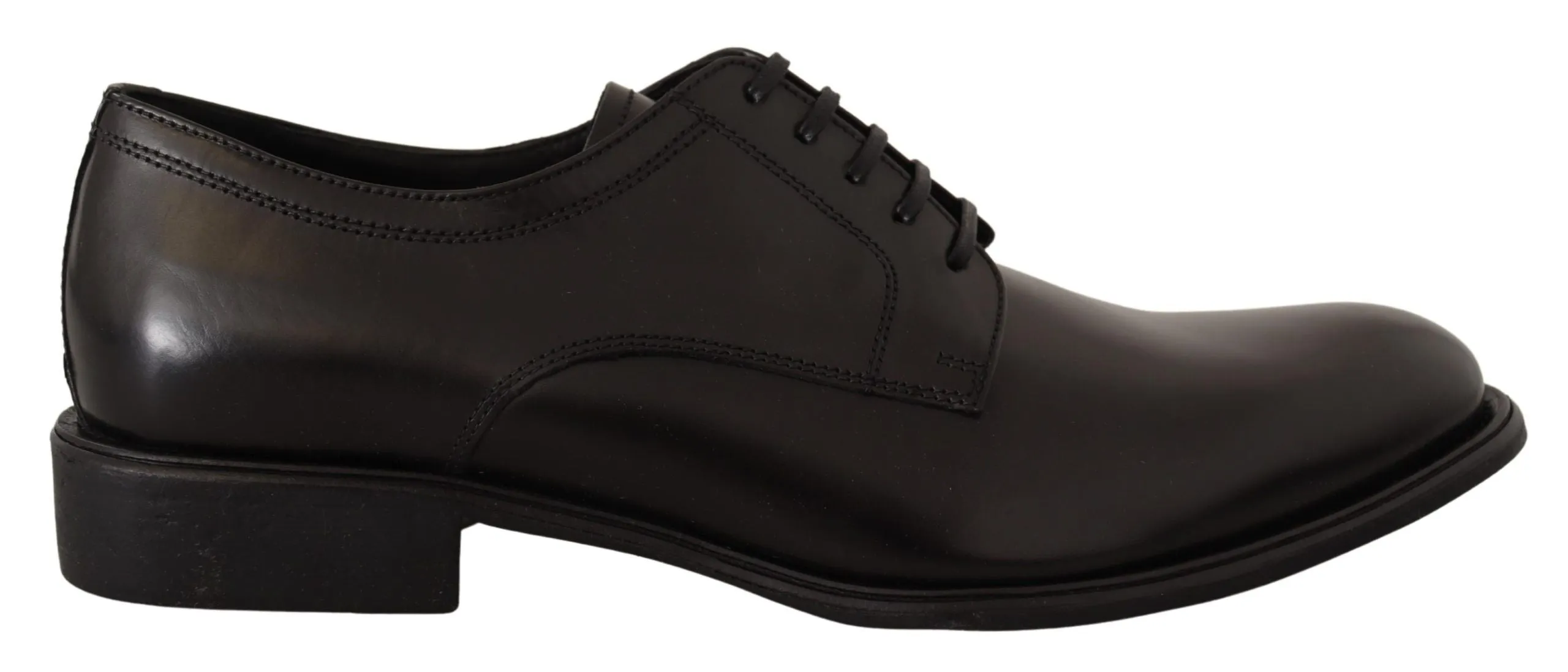 Elegant Black Leather Formal Derby Shoes sold by Louxly