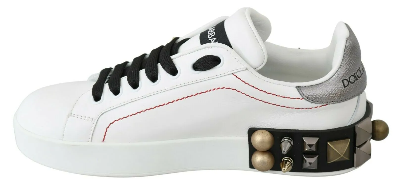 Floral Crystal-Embellished Leather Sneakers sold by Louxly product image thumbnail 2