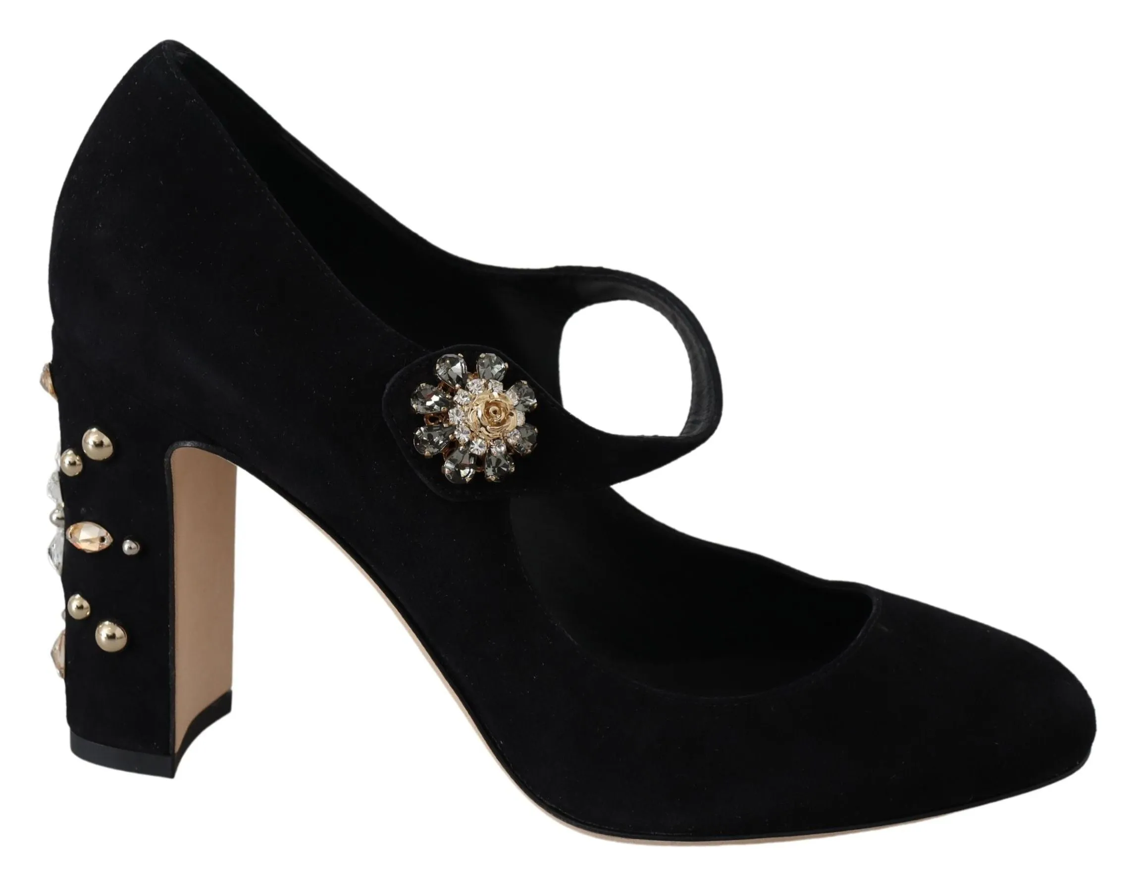Elegant Black Suede Mary Janes Pumps sold by Louxly