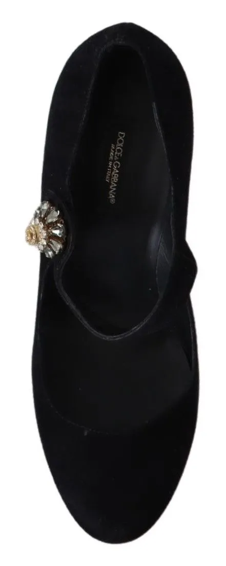 Elegant Black Suede Mary Janes Pumps sold by Louxly product image thumbnail 3