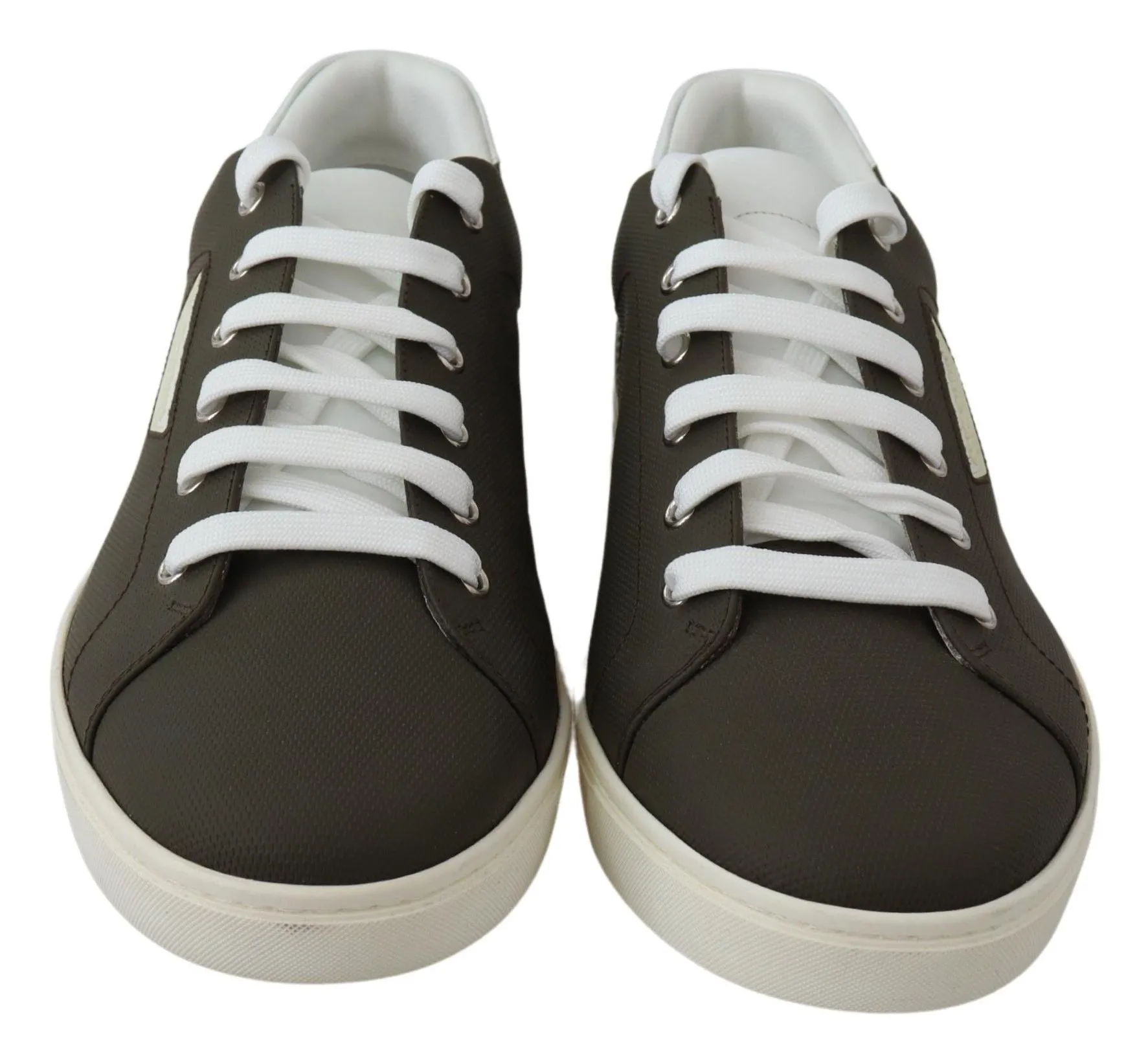 Sleek White Leather Low Top Sneakers sold by Louxly product image thumbnail 4